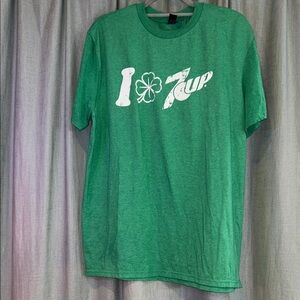 7UP Adult Green Graphic Tee